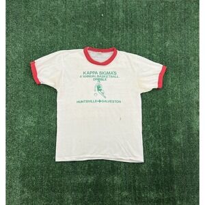 Vintage 80s Kappa Sigmas Fraternity Shirt Ringer USA Basketball 1982 Large